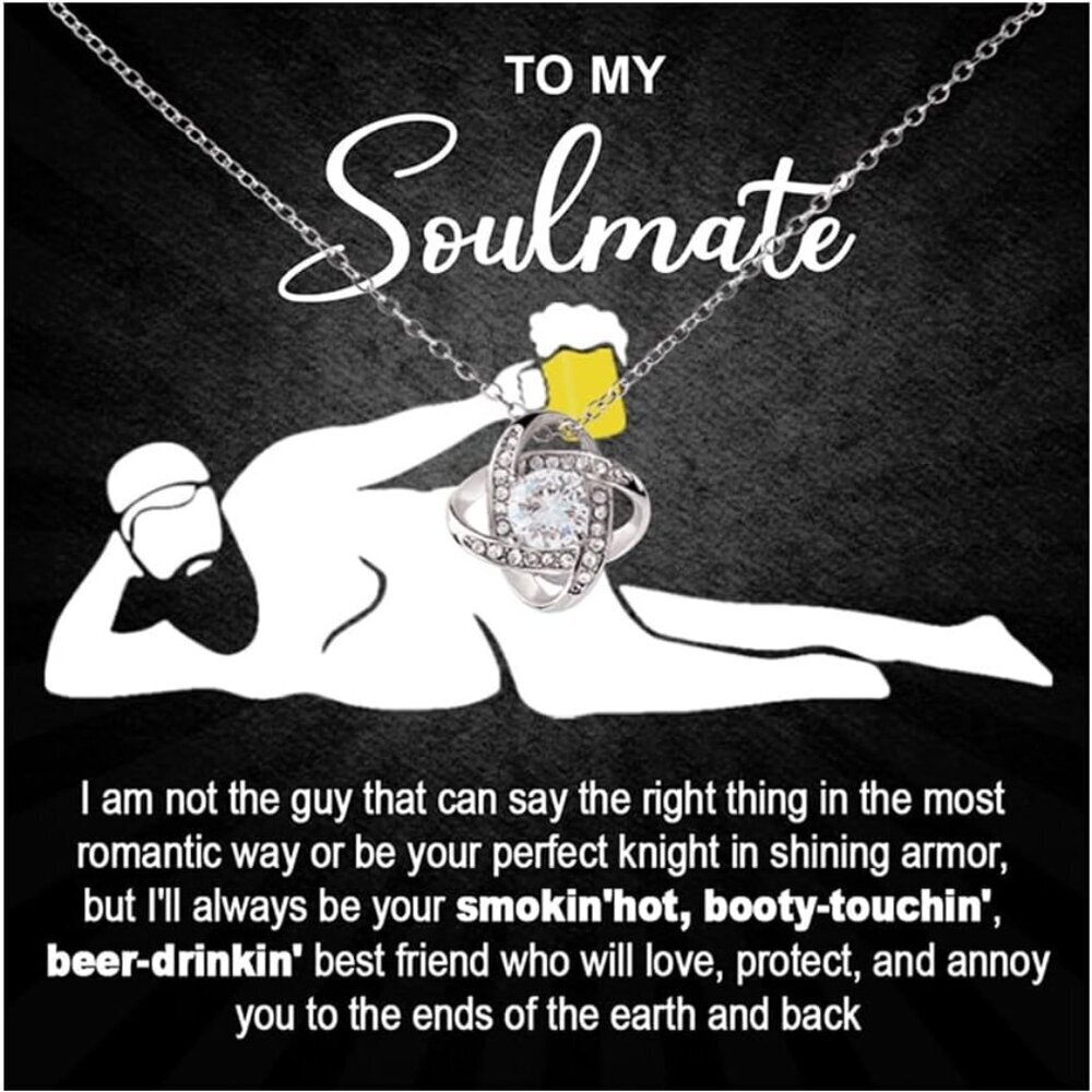 To My Soulmate Necklace For Women, Gift For Wife, Necklace For Girlfriend, Wife